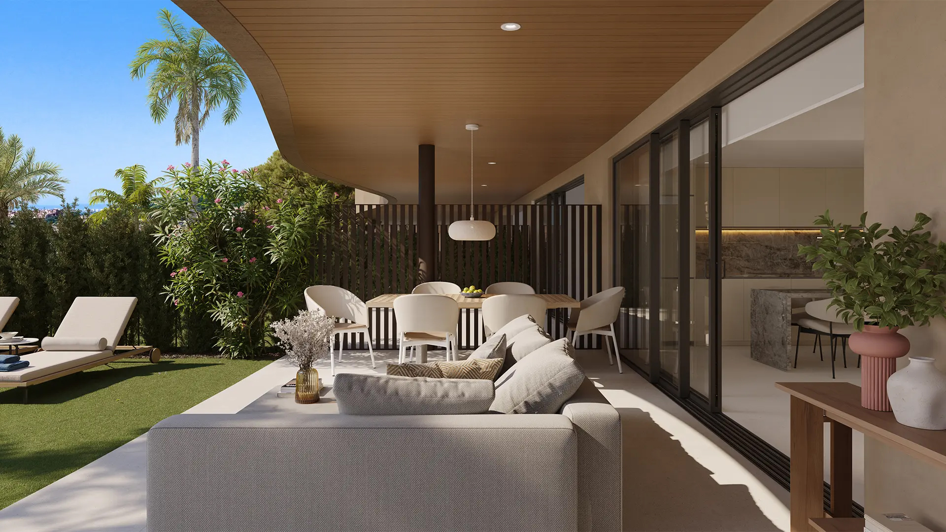 Resort outdoor terrace